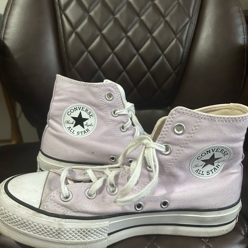 Converse Women's Lavender Platform All Star High-Tops